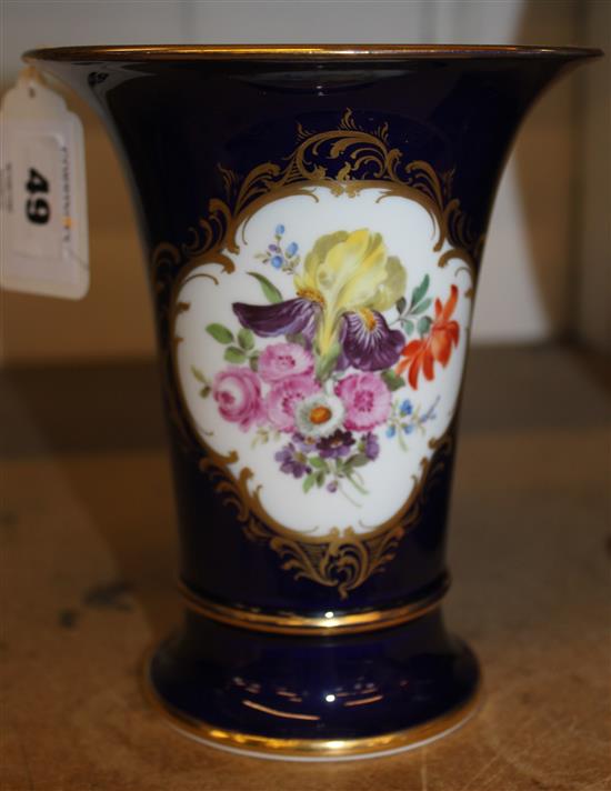 Meissen trumpet shaped vase, 20th century